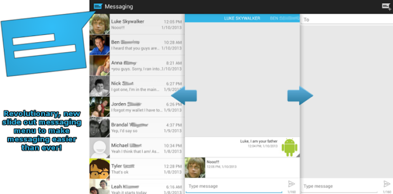 Sliding Messaging, Preview