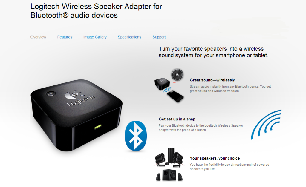 Logitech® Wireless Speaker Adapter