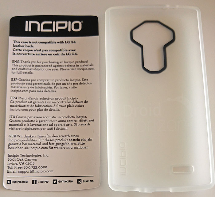 Incipio NGP LG G4 Case - Contents