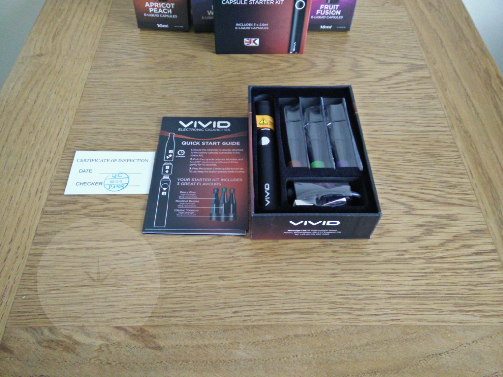 Review VIVID E liquid Starter Kit DroidHorizon