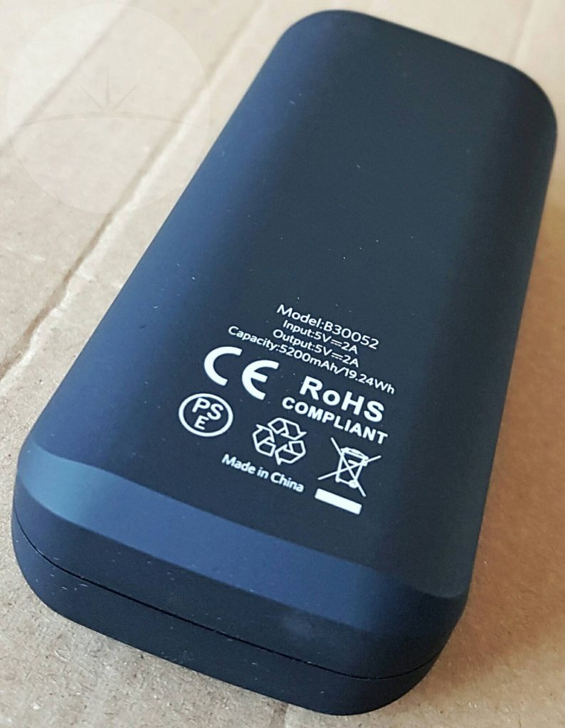 EC 5200mAh Power Bank - Back