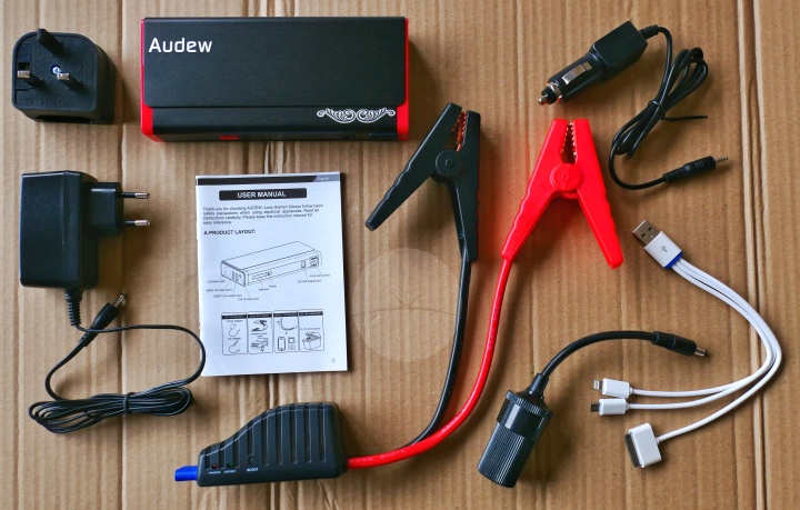 Audew Jump Starter - Contents