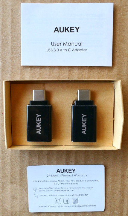 Aukey USB-C to USB-A - Contents