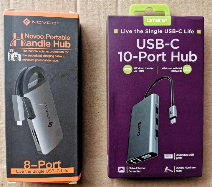 Omars and Novoo USB-C Hub Boxes