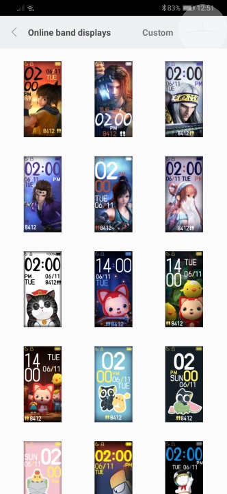 Xiaomi Mi Band 4 - Watch faces