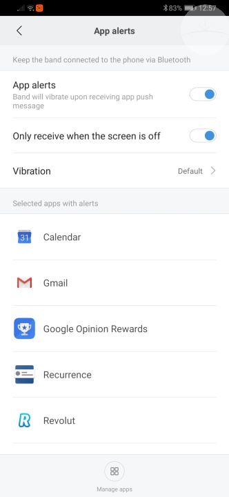 Xiaomi Mi Band 4 - App Alerts