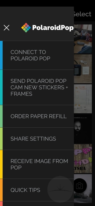 Polaroid Pop - App Options