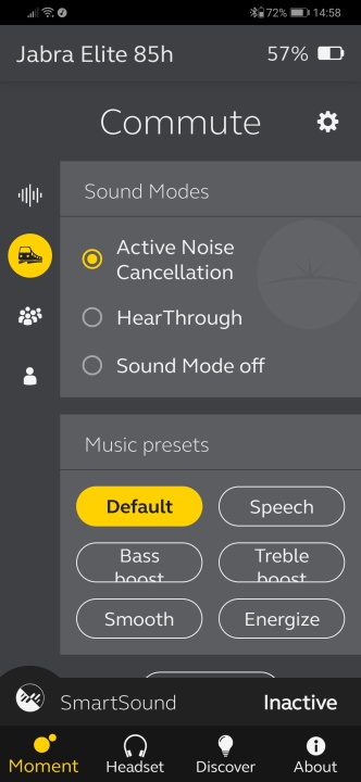 Jabra Elite 85h - App Sound Profiles