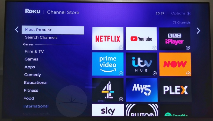 Roku Premiere - Channel Store