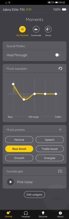 Jabra Elite 75t - Sound+ App