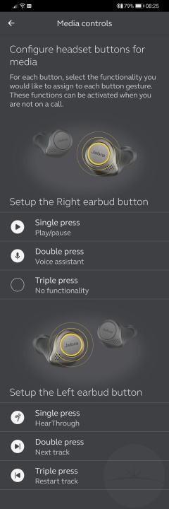 Jabra Elite 75t - Sound+ Media Controls