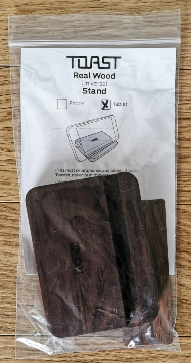 Toast Solid Walnut Universal Tablet Stand - Packaged