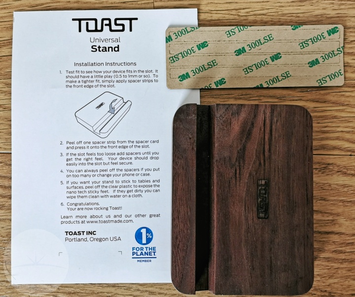 Toast Solid Walnut Universal Tablet Stand - Contents