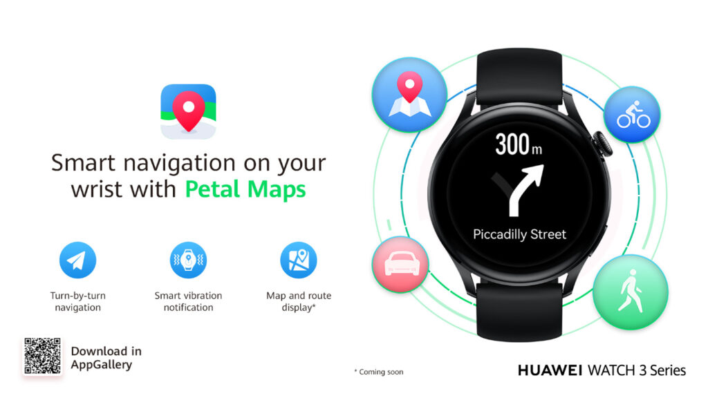 featured HUAWEI’S PETAL MAPS NOW AVAILABLE ON THE WATCH 3 SERIES